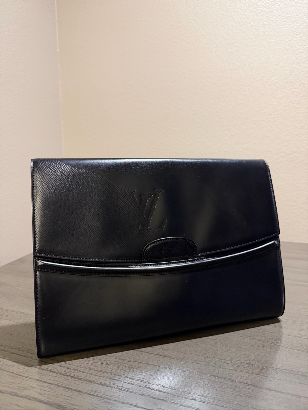 Louis Vuitton Black Leather Men's Organizer Clutch